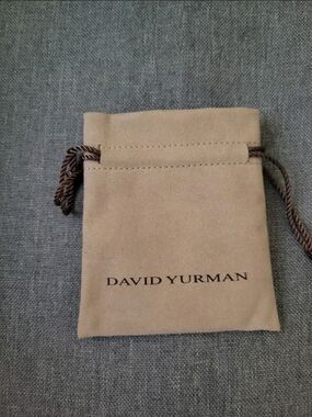 David Yurman Beige Suede Jewelry Pouch